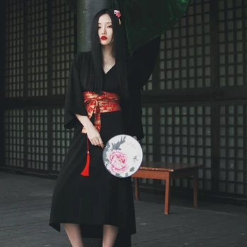 Японское кимоно традиционное японское кимоно черная юката одежда new feeling obi костюм японской гейши haori FF2033
