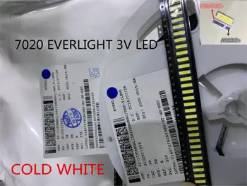 50шт EVERLIGHT LED 7020 Телевизор со светодиодной подсветкой высокой мощности 0,5 Вт 3 В Светодиодная подсветка холодного белого цвета Для применения подсветки светодиодного ЖК-телевизора