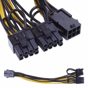 6-контактный разъем к двойному 8-контактному разъему кабеля адаптера питания PCI-E, удлинителя источника питания компьютерной видеокарты