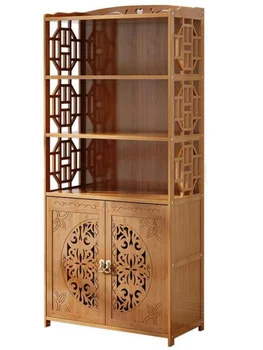 Напольный книжный шкаф в китайском стиле, книжный шкаф, современная простая детская полка, полка Nanzhu, Офисная полка для хранения