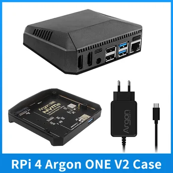 Корпус Argon One V2 для Raspberry Pi 4 Модель B Алюминиевый корпус Дополнительный Блок питания M.2 Плата расширения NVMe SSD для Argon ONE V2