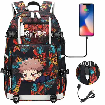 30 Цветов Поддерживают Шаблон с Индивидуальными принтами USB Классический Стиль Мужской Походный рюкзак Рюкзак для подростков Школьный рюкзак для студентов