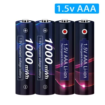 AJNWNM 100% Оригинальная Батарея AAA 1,5 В Литий-ионные Аккумуляторы AAA 1000 МВтч 3A aaa аккумулятор для фонарика с 2ШТ Тестом AAA/AA