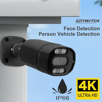 Камера Видеонаблюдения 4K 8MP/5MP Для Наружной Безопасности iptv Распознавание Лиц 4-Мегапиксельный Металлический Корпус Двунаправленный Звук