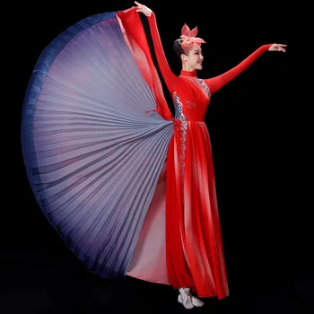 Сценические китайские традиционные костюмы, танцевальное платье для женщин, Новогодний костюм для взрослых Tang, одежда для выступлений на женском фестивале Hanfu