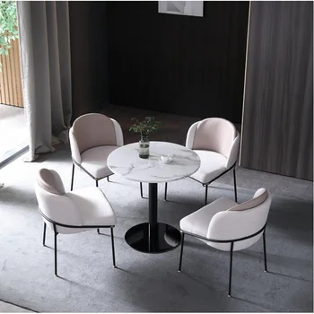 Современный стул для столовой в современном отеле, обитый из Китая, популярная дизайнерская мебель для отелей, качественное французское обеденное кожаное кресло