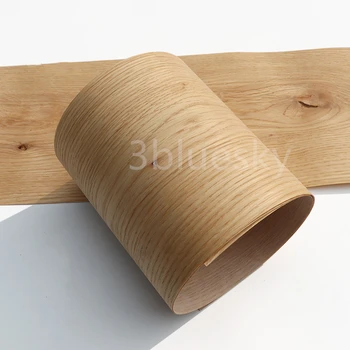 Натуральный Шпон из натурального белого дуба с рубцами и сучками для мебели около 20 см x 2,5 м 0,2 мм C / C Рустикальный винтаж
